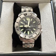 Seiko Automatic Diver's Watch Black Monster Used From Japan