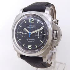 Panerai Luminor 1950 Flyback Regatta Stainless Steel Black Men's Watch PAM00253