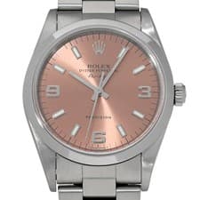 Rolex Air-King 14000 U Serial (1997) Pink Men's Automatic Watch #W1736
