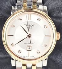 Tissot Carson Premium Automatic Gold & Silver Tone Diamond Watch - Works Great