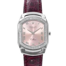 Rolex Cellini 6691 24mm Cellissima Pink Diamond 18k White Gold Ladies Watch 2008