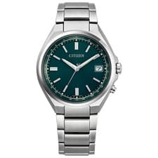 Citizen CB1160-55W Green Direct Flight Titanium Atomic Radio Solar Watch Men NEW