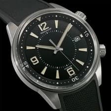 Jaeger-LeCoultre Polaris Date Q9068670 Stainless Steel Black Dial Leather #SU079