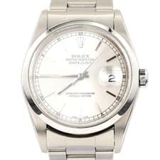 Rolex Datejust 16200 Mens Stainless Steel Watch w/Oyster Band Silver Dial