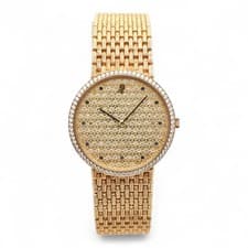 Audemars Piguet Cobra 31mm 18K Yellow Gold Diamond Sapphire Dial Watch