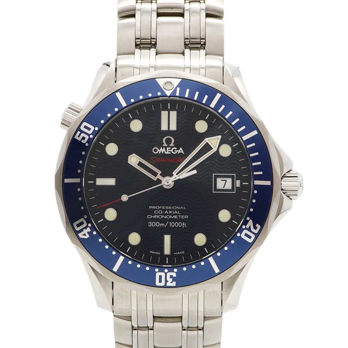 OMEGA WATCH SEAMASTER 2220.80 AUTOMATIC DATE NAVY DIAL STAINLESS STEEL MEN'S F/S