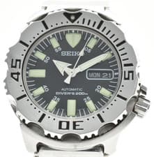 [EXC+5] SEIKO 7S26-0350 Black Monster Diver Automatic Men's Watch 42mm Japan