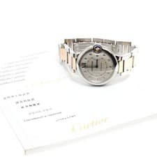CARTIER BALLON BLEU WE902031 36mm SS K18PG Silver Dial Automatic #C073