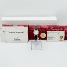 OMEGA Watch De Ville 77743101 White Quartz Women's Working w/Box, Case, Warranty