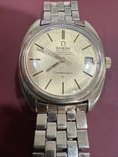 Vintage Men's 35mm Omega Constellation Automatic Watch Gold Plated Bracelet Run