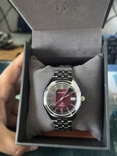 Bulova Jet Star 96B401 Burgundy Red Dial Stainless Steel