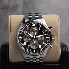 IWC Pilot Watch Chronograph Slate Dial IW377719 Full Set