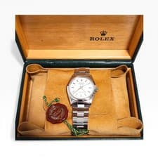W/Box Rolex Air King Precision 34 mm Steel White Dial Oyster Watch 14000 1997