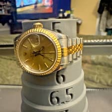 ROLEX Lady's Watch 69173 STAINLESS - 18K OYSTER PERPETUAL - Champagne - Jubilee