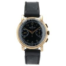 Breitling Premier Vintage Black Dial 18k Rose Gold 37mm Manual Wind Men’s 20014