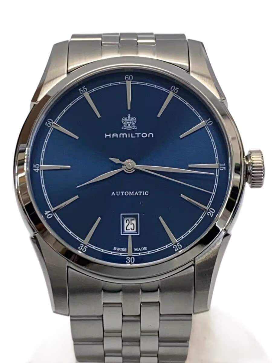 HAMILTON SPIRIT OF LIBERTY AUTO Automatic Watch Analog NVY SLV SS H424151
