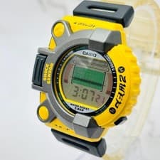 CASIO CYBER MAX JG-310 Vintage Men's Digital Watch Yellow Case
