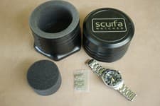 SCURFA DEEP SEA SALVOR BLACK DIAL PRO SWIMMER SAILOR DIVER TOOL WATCH + BOX SET