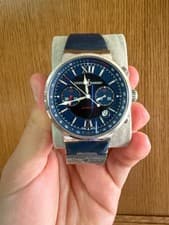 Ulysse Nardin Maxi Marine Chronograph 353-66-3/323 41mm Blue Dial Steel