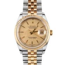 Pre-Owned Rolex Datejust 36mm 16233 Champagne Dial Box & Papers