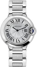 Cartier Ballon Bleu Guilloche Silver Dial Roman Numeral Women's Watch W69011Z4