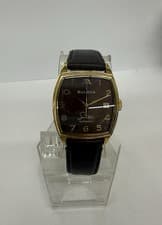 Bulova Men's Frank Sinatra Automatic Young at Heart Leather Watch 97B198