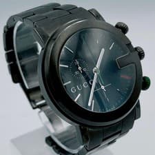 GUCCI YA101331 101M G-Chrono Quartz Men's Watch Black