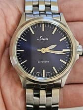 Sinn 556 I B BLUE Full Set Box and Papers, Tool, Fine Link Bracelet
