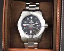 Breitling Avenger II Seawolf Black Dial Stainless Automatic A17331 Watch In Box