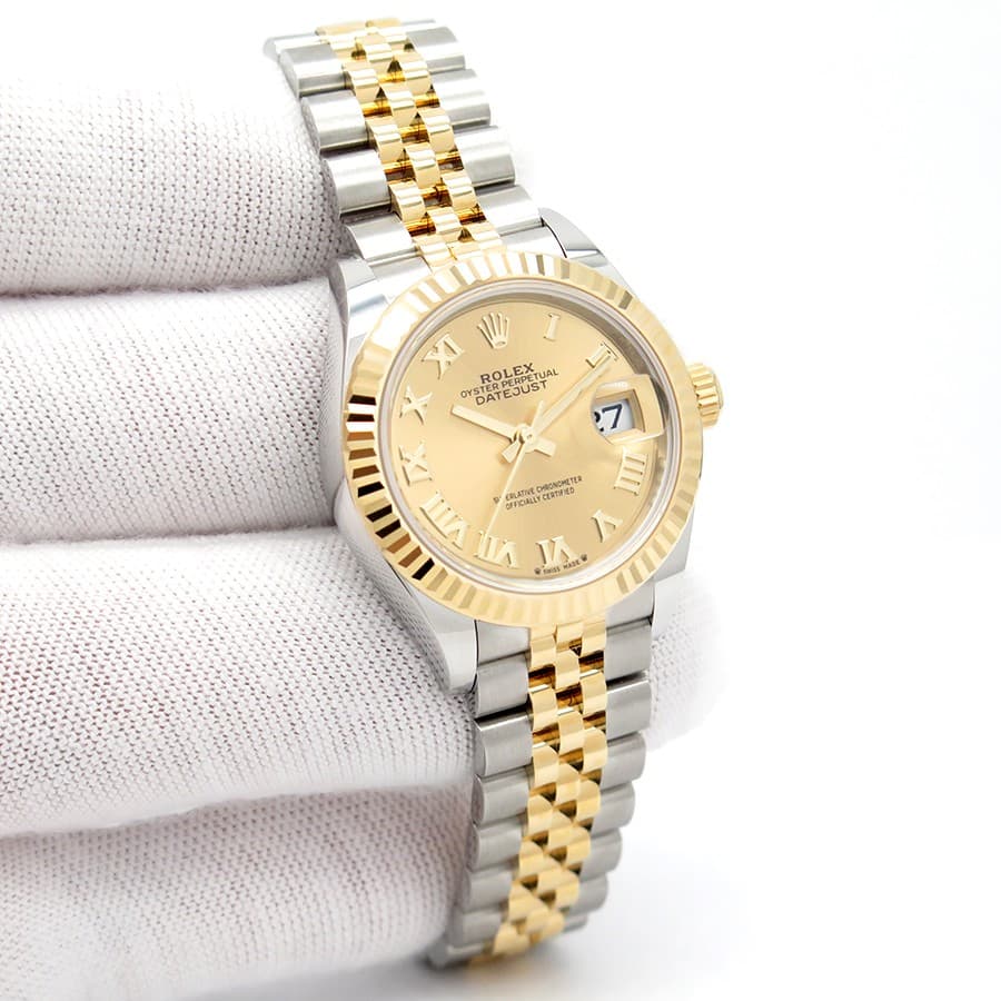 Rolex 279173 Datejust 18K/SS with Champagne Roman Dial on Jubilee