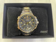 [☆Excellent] SEIKO Coutura Collection Radio Sync Solar Two-Tone Steel Black