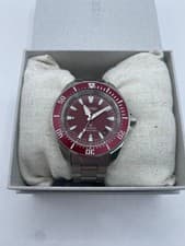 SEIKO Automatic Diver's Watch 200m Red Dial Stainless Steel 4R35-06K0