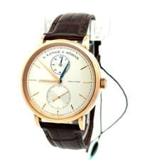 A. Lange & Söhne Saxonia Dual Time 385.032 Brown Strap Men's/Unisex Watch