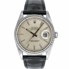 ROLEX Datejust 16220 Silver Case Size 36mm Men's Used Watch #42521