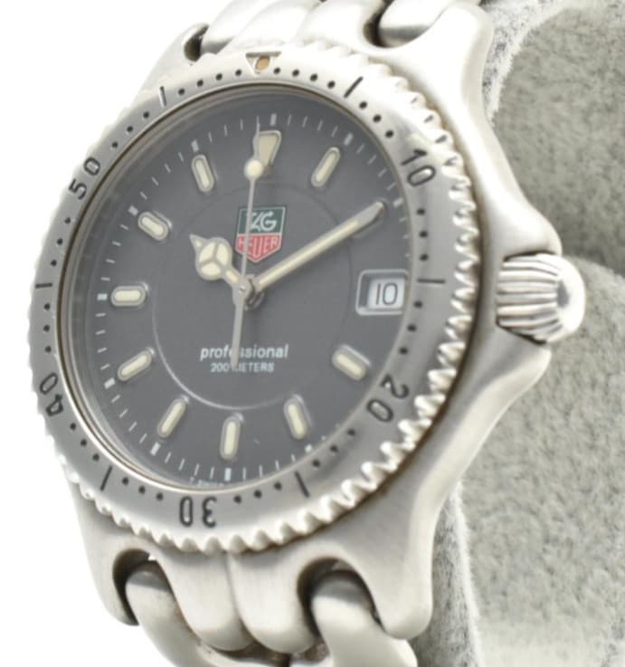 TAG Heuer S/el WG1213-K0 Gray Dial Quartz Unisex Watch S-link Bracelet Works #64