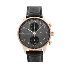IWC Portugieser Chronograph Automatic Rose Gold 41mm Strap Watch IW3716-10