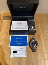 SEIKO WATCH LANDMASTER SBDB015 5R66-0AY1 POWER RESERVE SPRING DRIVE BLACK MEN'S
