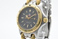 Vintage 【EXC+5】TAG Heuer SEL S95.213-1 Black Dial Gold Silver Men's Watch JAPAN