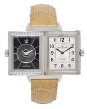 Jaeger LeCoultre Reverso Classic Duetto Diamond 24mm Watch B/P Q2578420 212.8.76