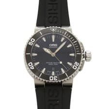 Oris Aquis Date 01 733 7653 4154-07 4 26 34Eb Black Ss Rubber Automatic