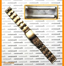 Vintage Cromwell YGF Expandable Rivets Bracelet 16mm Ends For Rolex Bubbleback