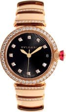 Bvlgari Lucea lup33g 18k rose gold Black dial 33mm Automatic watch