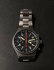 Sinn 144 GMT Chronograph Titanium on H-Link Bracelet Valjoux 7750 Automatic 41mm