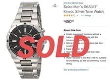 Seiko KINETIC 5M62-0BJ0 Wristwatch Used Tested From Japan