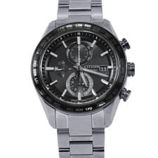 Citizen Atessa Actline Solar Radio Watch Black Dial Used