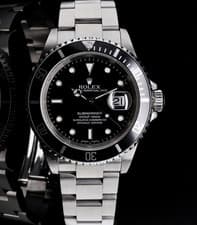 Auth 2005 Rolex Submariner Date Steel Watch 16610 F Serial