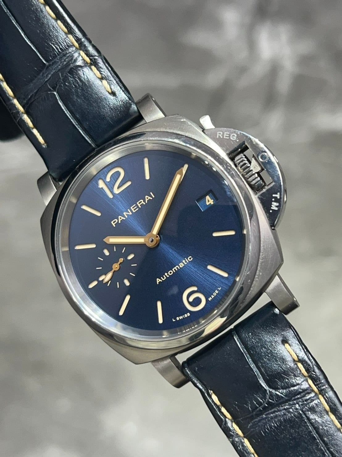 PANERAI Luminor Due PAM00926 38mm Blue Dial Titanium Auto 2019