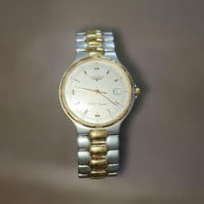 Longines Conquest Quartz Wristwatch Silver Gold New Battery Operated From Japan