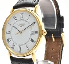 LONGINES L4.720.2 Grand Classic Presence Quartz Mens Watch Gold Dial Dress