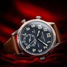 Patek Philippe Calatrava Pilot Travel Time 5524G White Gold Blue Dial 42mm